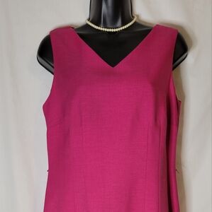 Sleek Hot Pink Sleeveless Dress